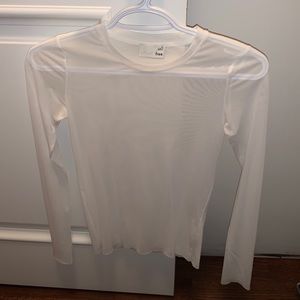Mesh long sleeve aritizia top